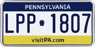 PA license plate LPP1807