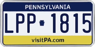 PA license plate LPP1815
