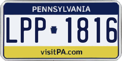 PA license plate LPP1816
