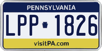 PA license plate LPP1826