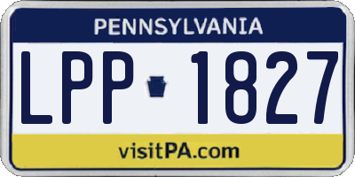PA license plate LPP1827