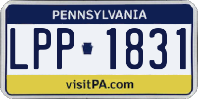 PA license plate LPP1831