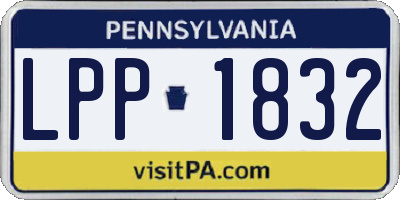 PA license plate LPP1832