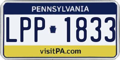 PA license plate LPP1833