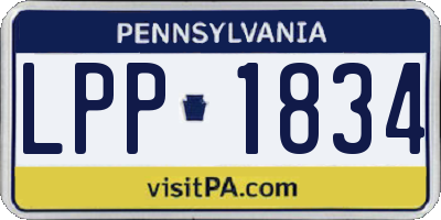 PA license plate LPP1834