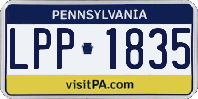 PA license plate LPP1835