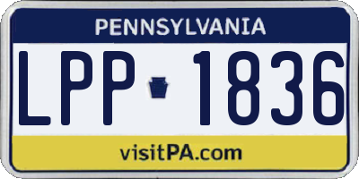 PA license plate LPP1836