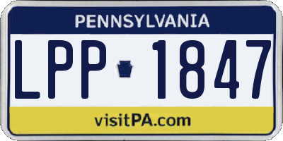 PA license plate LPP1847