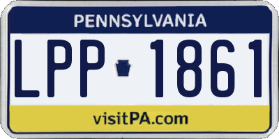 PA license plate LPP1861