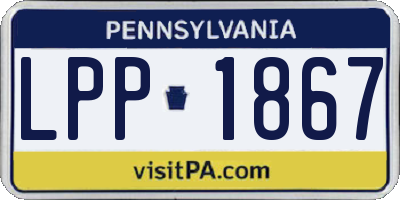 PA license plate LPP1867