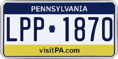 PA license plate LPP1870