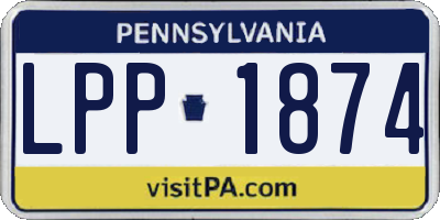 PA license plate LPP1874