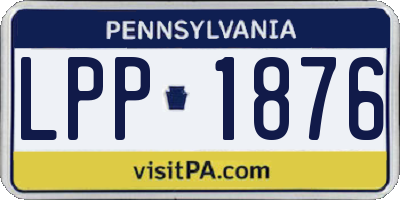 PA license plate LPP1876