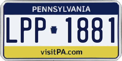 PA license plate LPP1881
