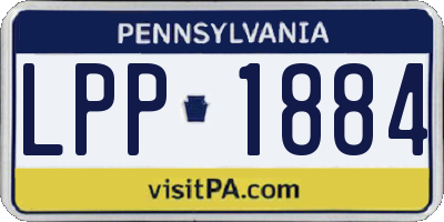 PA license plate LPP1884