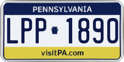 PA license plate LPP1890