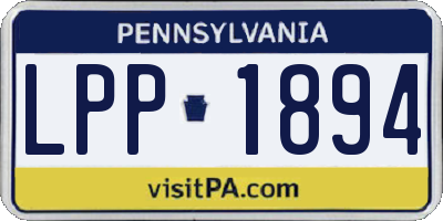 PA license plate LPP1894