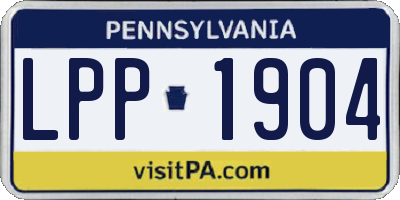PA license plate LPP1904