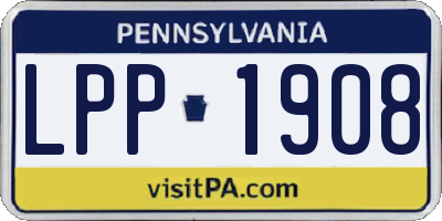 PA license plate LPP1908