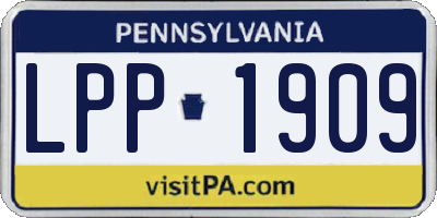 PA license plate LPP1909
