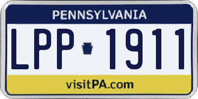 PA license plate LPP1911
