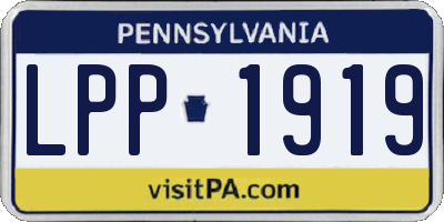 PA license plate LPP1919