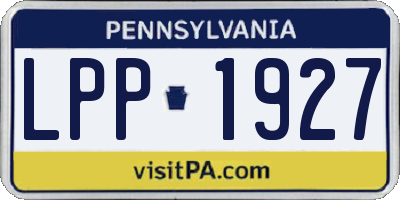 PA license plate LPP1927