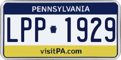 PA license plate LPP1929