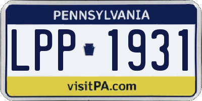 PA license plate LPP1931
