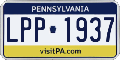 PA license plate LPP1937