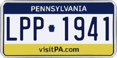 PA license plate LPP1941