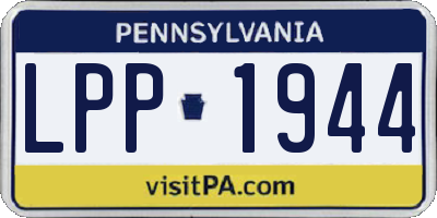 PA license plate LPP1944