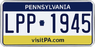 PA license plate LPP1945