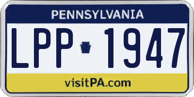 PA license plate LPP1947