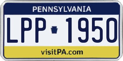 PA license plate LPP1950