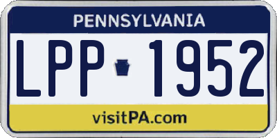 PA license plate LPP1952