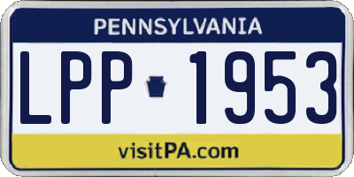 PA license plate LPP1953