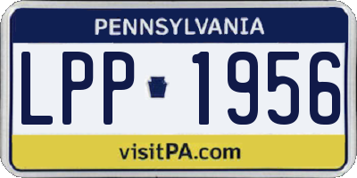PA license plate LPP1956