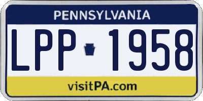 PA license plate LPP1958