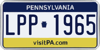 PA license plate LPP1965