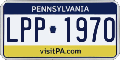 PA license plate LPP1970