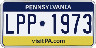 PA license plate LPP1973