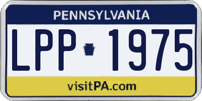 PA license plate LPP1975