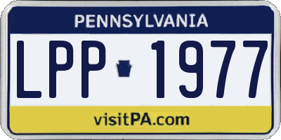 PA license plate LPP1977