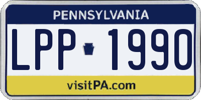 PA license plate LPP1990