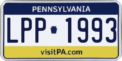 PA license plate LPP1993