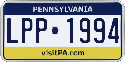 PA license plate LPP1994