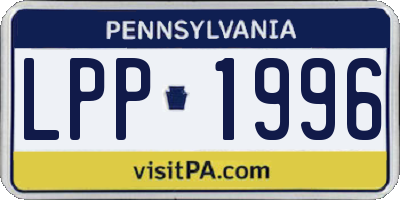 PA license plate LPP1996