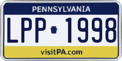 PA license plate LPP1998