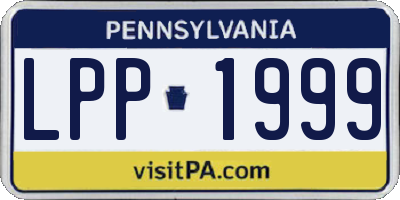 PA license plate LPP1999